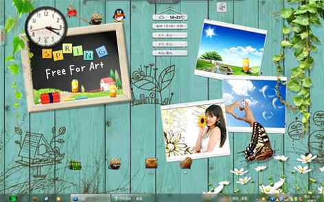 绿色春天主题桌面秀