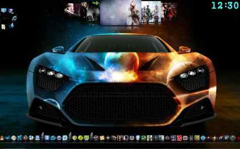 炫酷跑车win7桌面秀