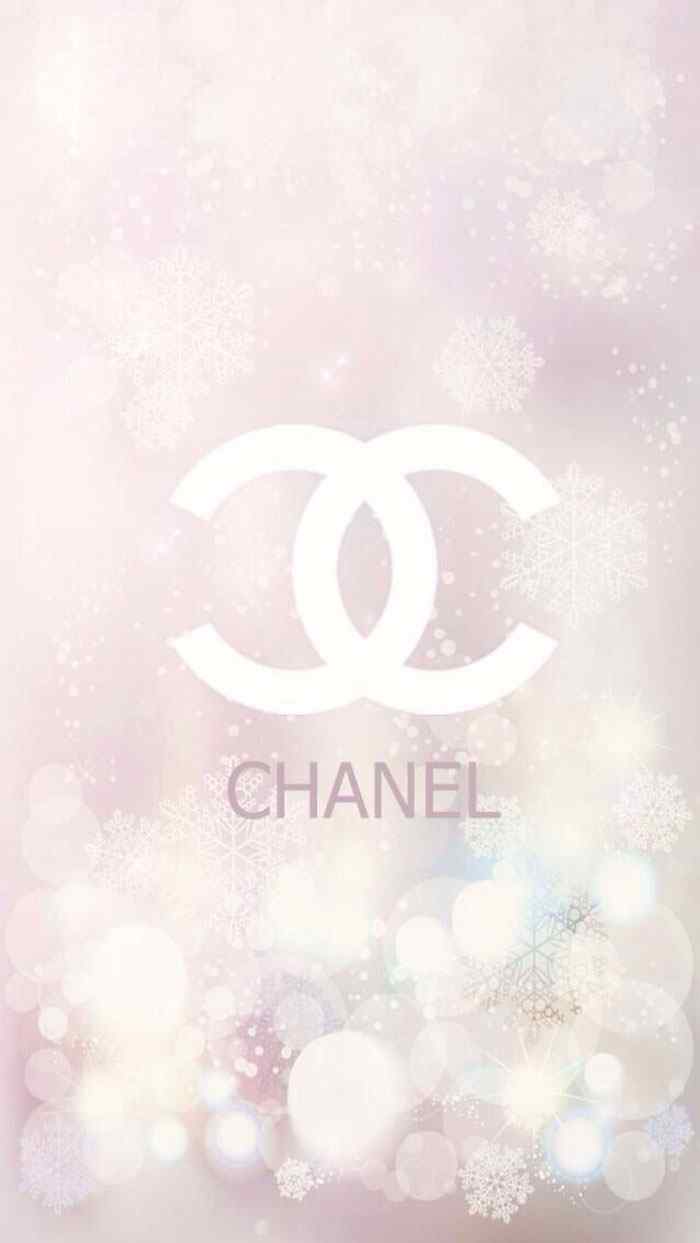 Chanel香奈儿logo粉色梦幻图案手机壁纸