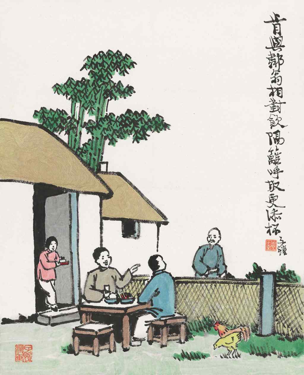 现代水墨画风景手机壁纸