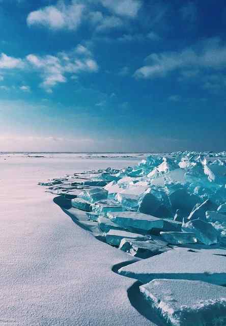 贝加尔湖雪景图片手机壁纸