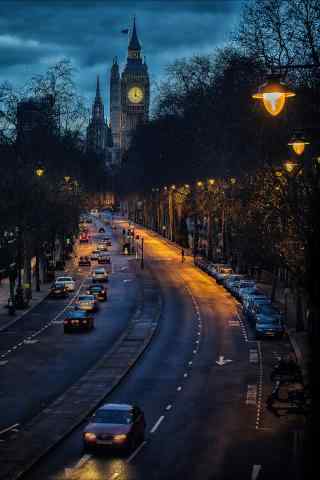 英伦风夜景摄影高清手机壁纸