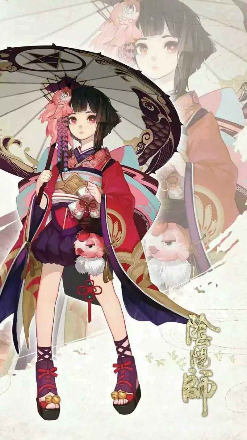 撑伞少女阴阳师神乐手机壁纸（7张）