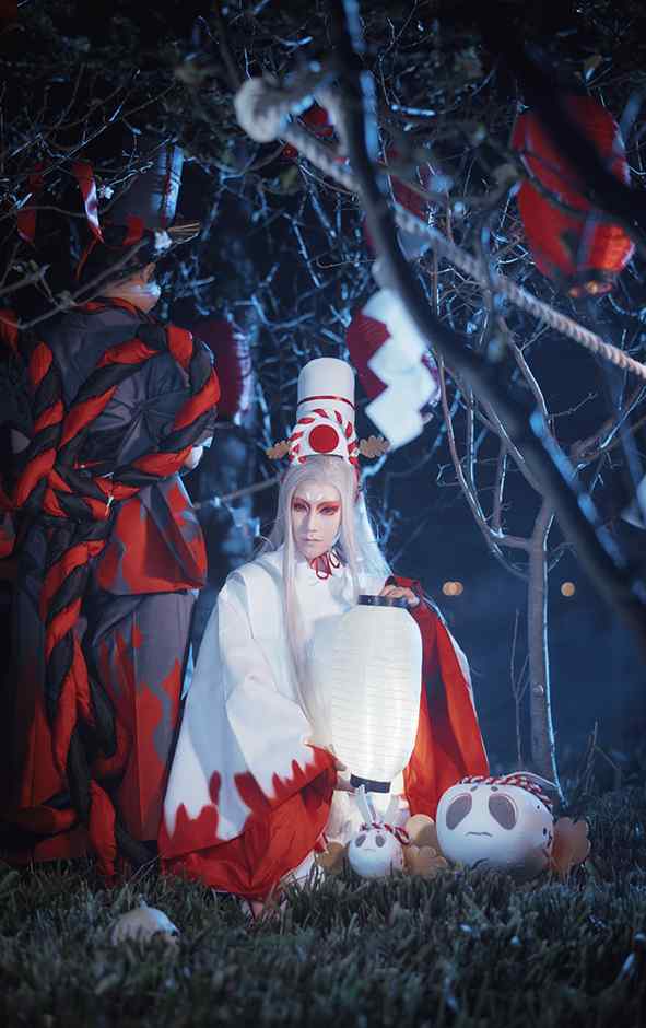 阴阳师式神鬼使黑鬼使白cosplay手机壁纸