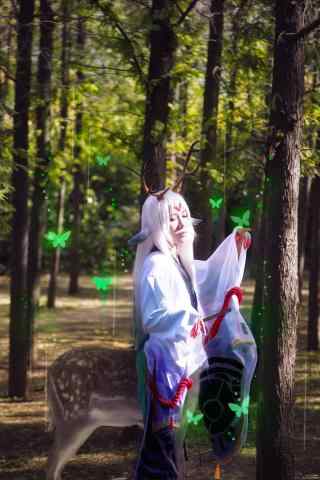 阴阳师SSR式神小鹿男cosplay手机壁纸