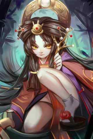 阴阳师辉夜姬与手绘手机壁纸