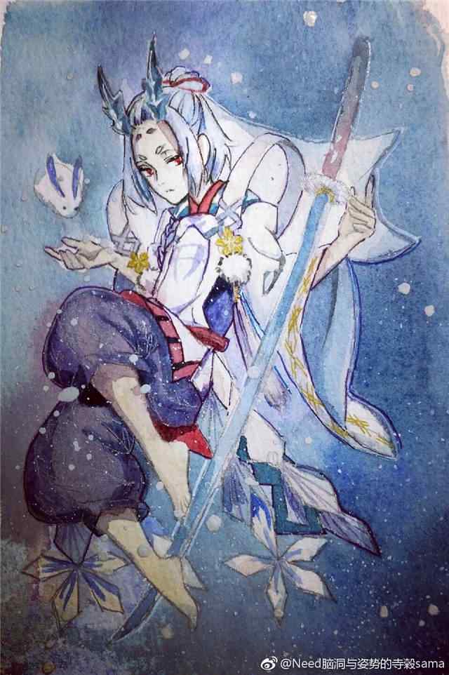 阴阳师雪童子手绘手机壁纸