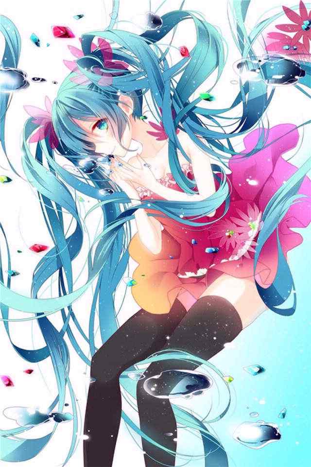 手绘初音未来手机壁纸