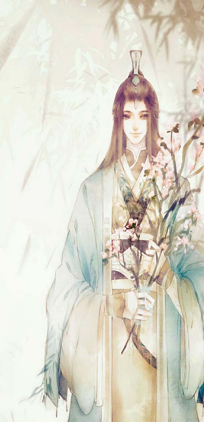 《魔道祖师》蓝忘机儒雅同人手绘古风高清手机壁纸