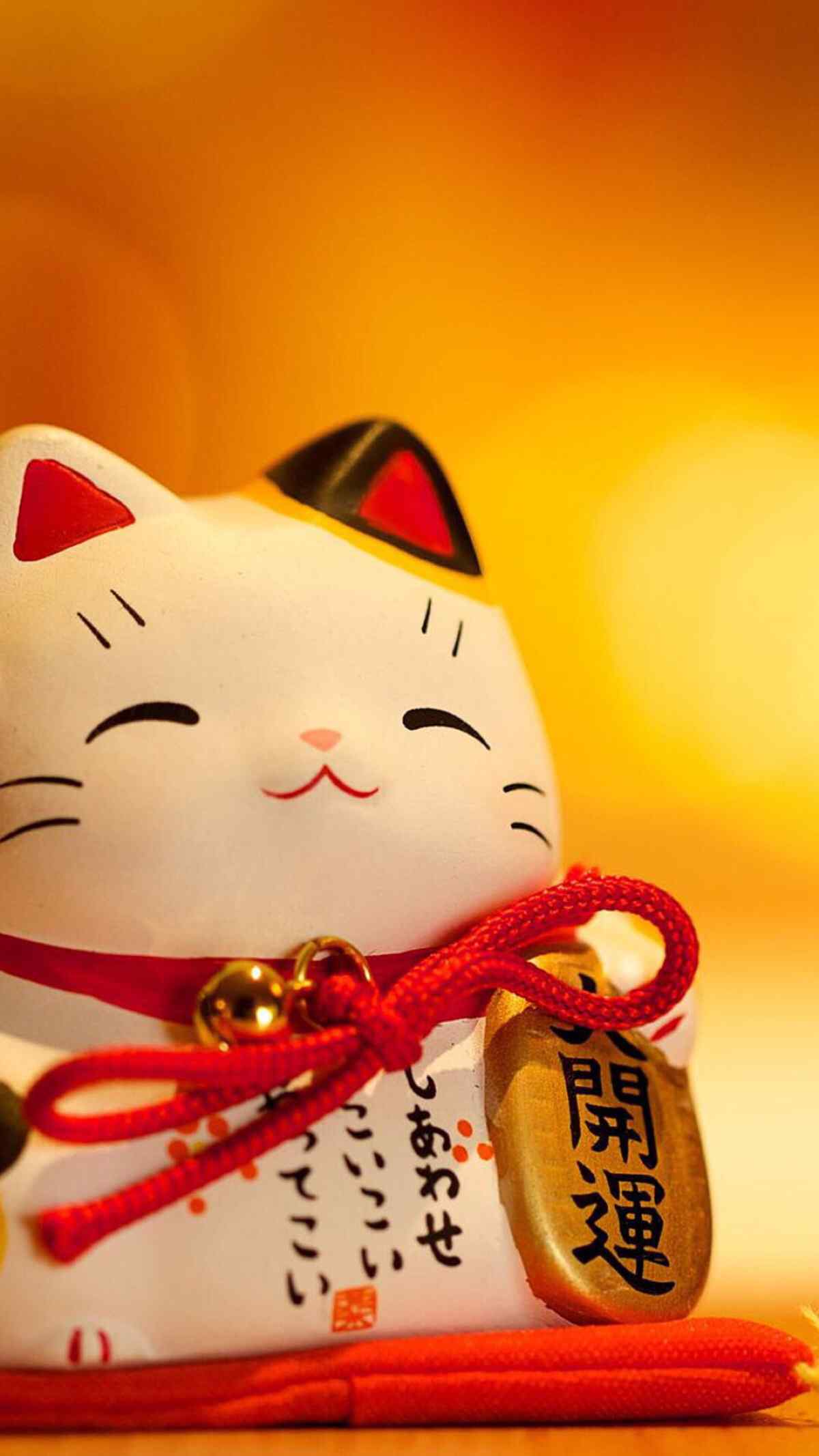 招财猫可爱表情图片手机壁纸