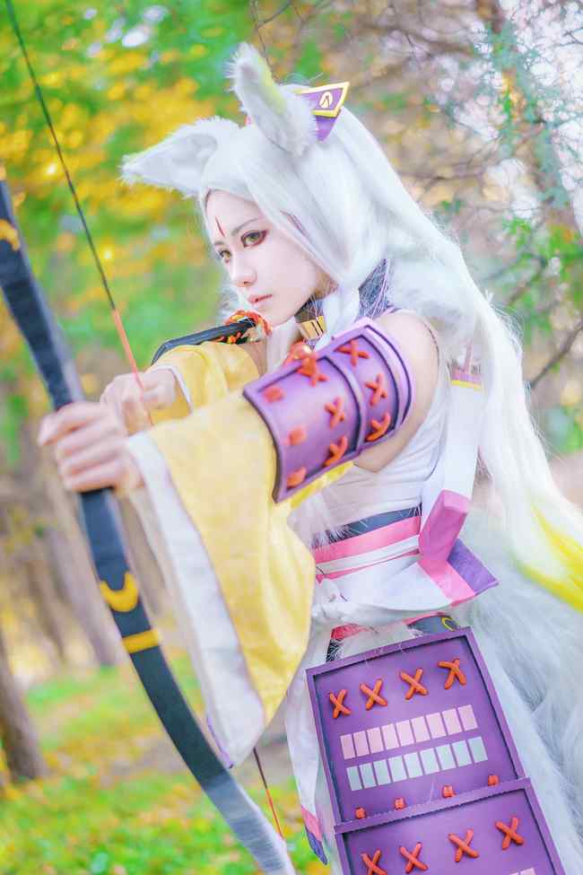 美女cosplay阴阳师白狼手机壁纸