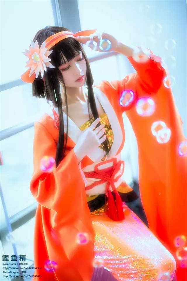 阴阳师鲤鱼精cosplay手机壁纸