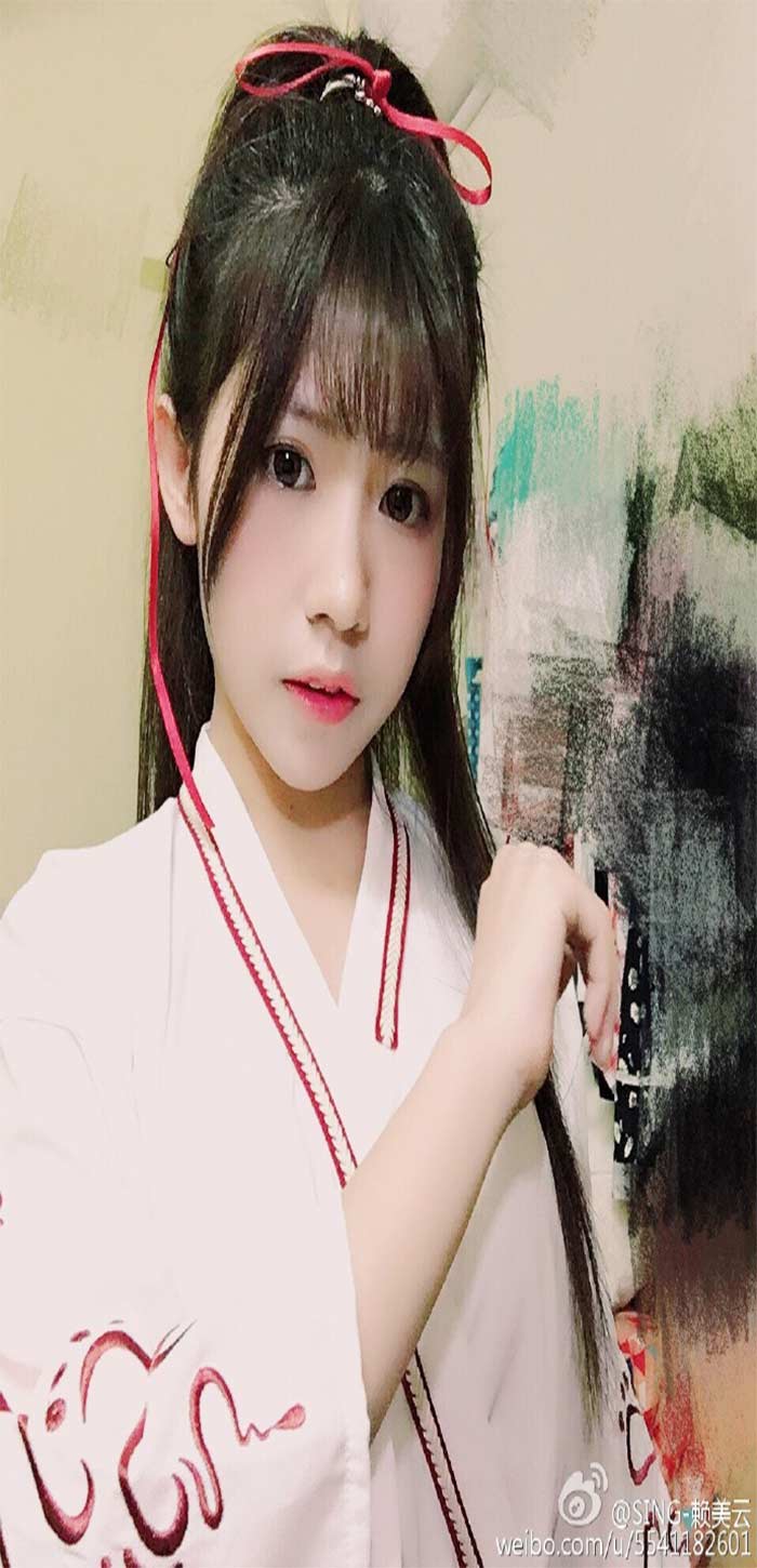 赖美云粉色汉服唯美高清写真壁纸图片