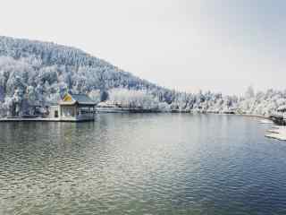 壮丽庐山如琴湖雪景动态屏保