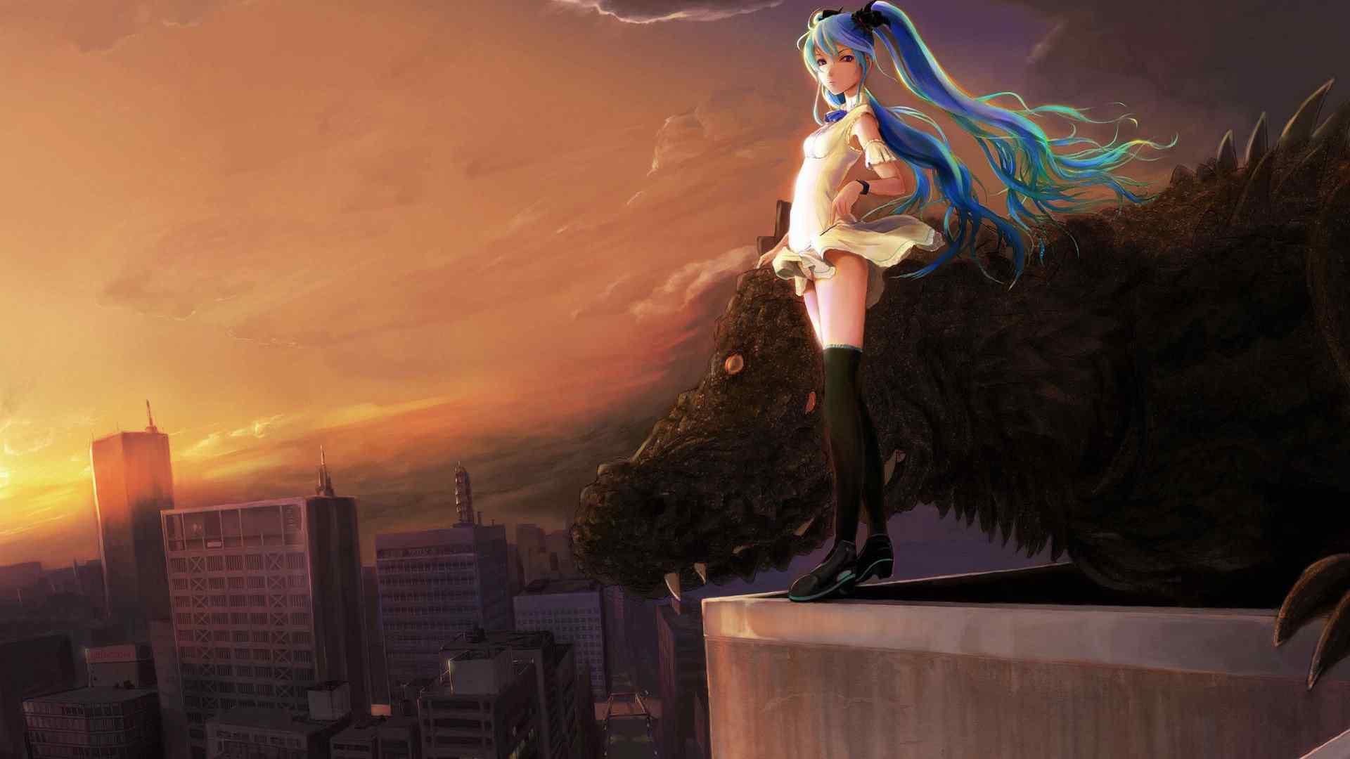 初音未来婷婷而立壁纸