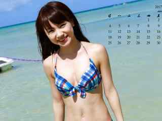 2017年6月日历性感泳装美女壁纸