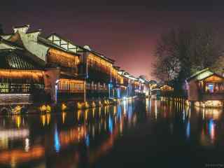 唯美乌镇夜景桌面壁纸