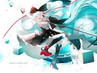 Vocaloid初音ミク（初音未来）魔法未来2016桌面壁纸