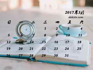 2017年3月日历小清新静物壁纸