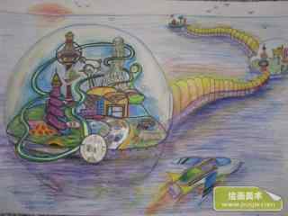 2015小学生科幻画作品6_科幻壁纸