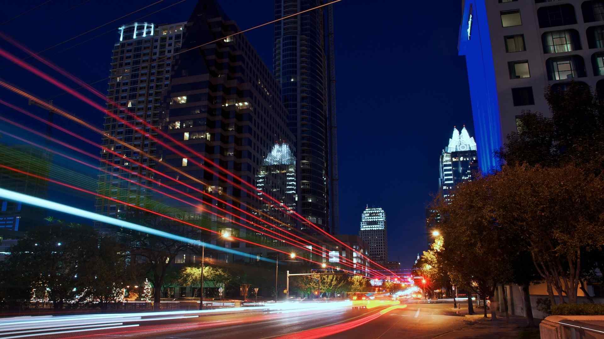 荧光都市夜景壁纸