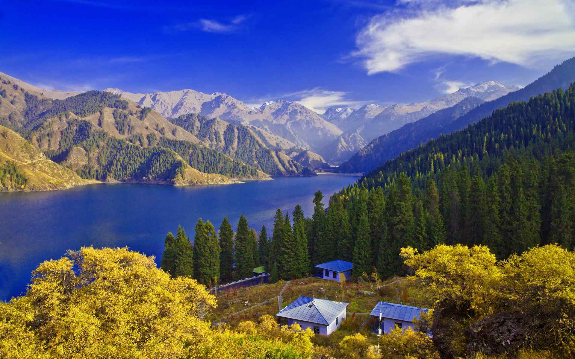 新疆天山天池风景桌面壁纸 第四辑 苦痛