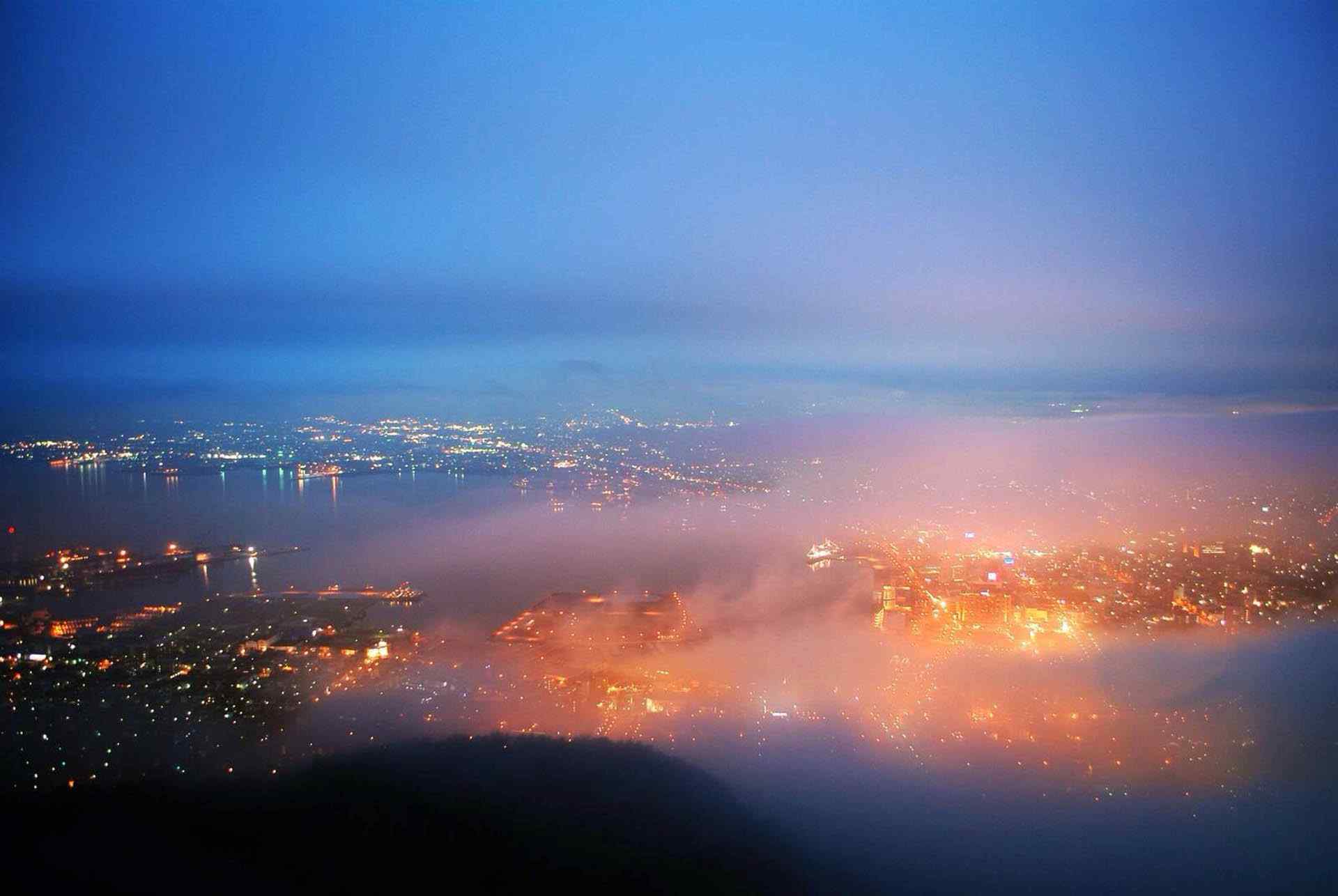 函馆百万夜景北海道风光桌面壁纸1