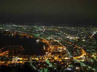 函馆百万夜景北海道风光桌面壁纸8