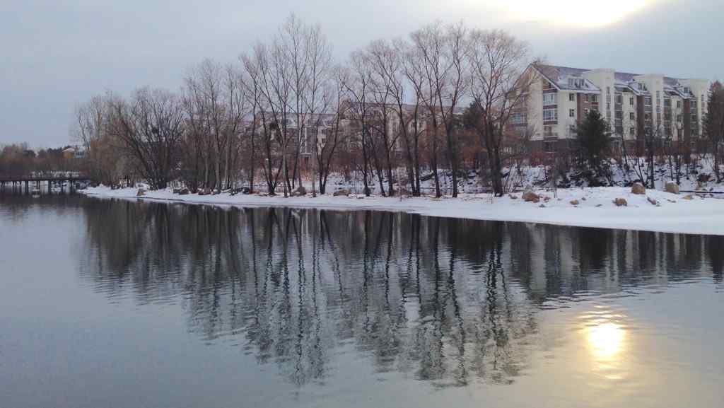 长白山二道白河小镇雪景电脑桌面图片