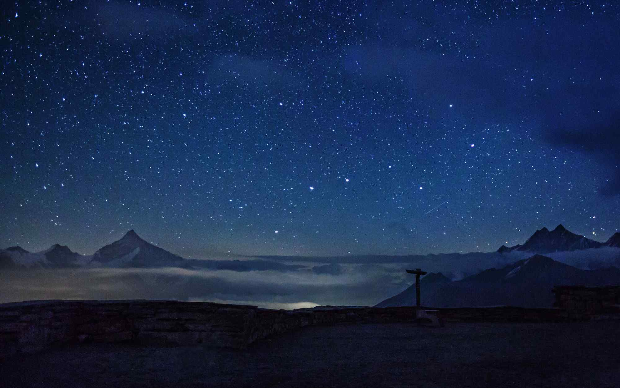 瑞士唯美星空风景壁纸图片桌面