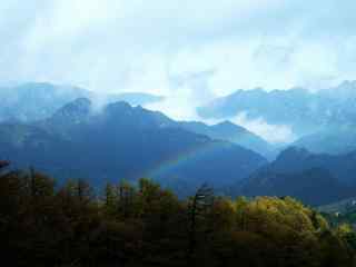 太白山彩虹风景壁纸