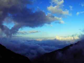 太白山云海日出风景电脑壁纸