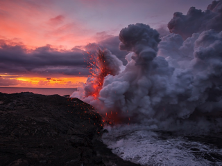 壮观的火山风景壁纸