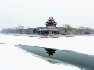 故宫角楼冬季雪后美景图片桌面壁纸