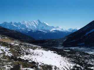 茶马古道雪山风景图片