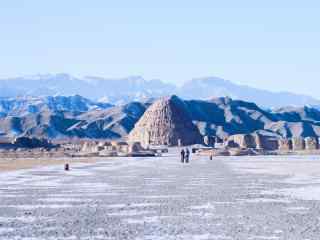 冬日西夏王陵景区风景图片