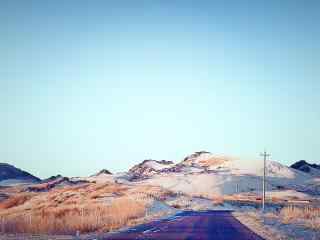 贺兰山唯美雪山风光图片