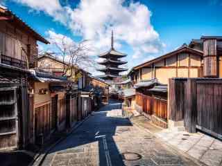 京都清水寺街道桌面壁纸