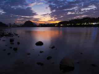 漓江夜景唯美风景壁纸