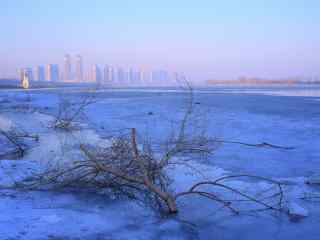 冬日松花江雪景图片壁纸