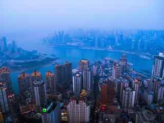 唯美夜晚重庆朝天门夜景桌面壁纸