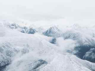 九寨沟冬日雪山风景壁纸