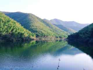 天目湖南山竹海山水风景桌面壁纸