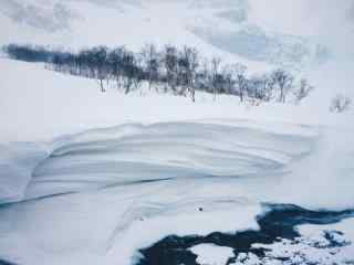 壮丽唯美长白山雪景高清壁纸