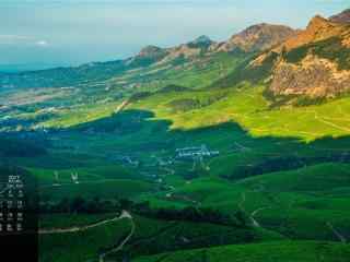 2017年8月日历唯美山川风景壁纸