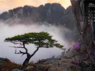 2017年10月日历风景桌面壁纸