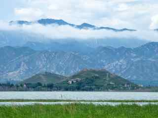 碧水蓝天山水风景壁纸