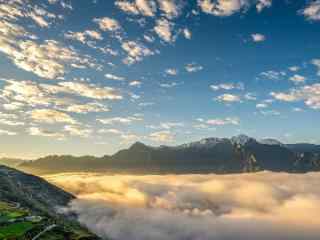 巍峨云海山川山水风景壁纸图片