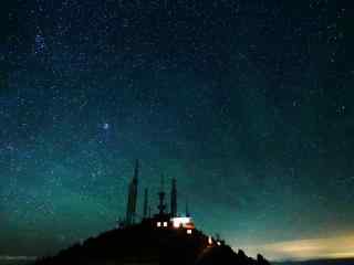 雾灵山唯美夜景星空壁纸