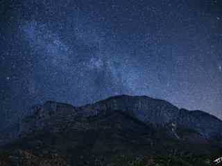 泸沽湖之星空夜景桌面壁纸